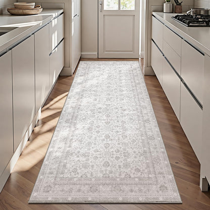 OPPODREAM Vintage Blue Area Rugs 5x7, Washable Rug for Living Room