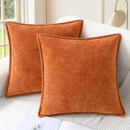 CaliTime Decorative Couch Throw Pillow Covers 18 X 18 Inches Smoke Blue