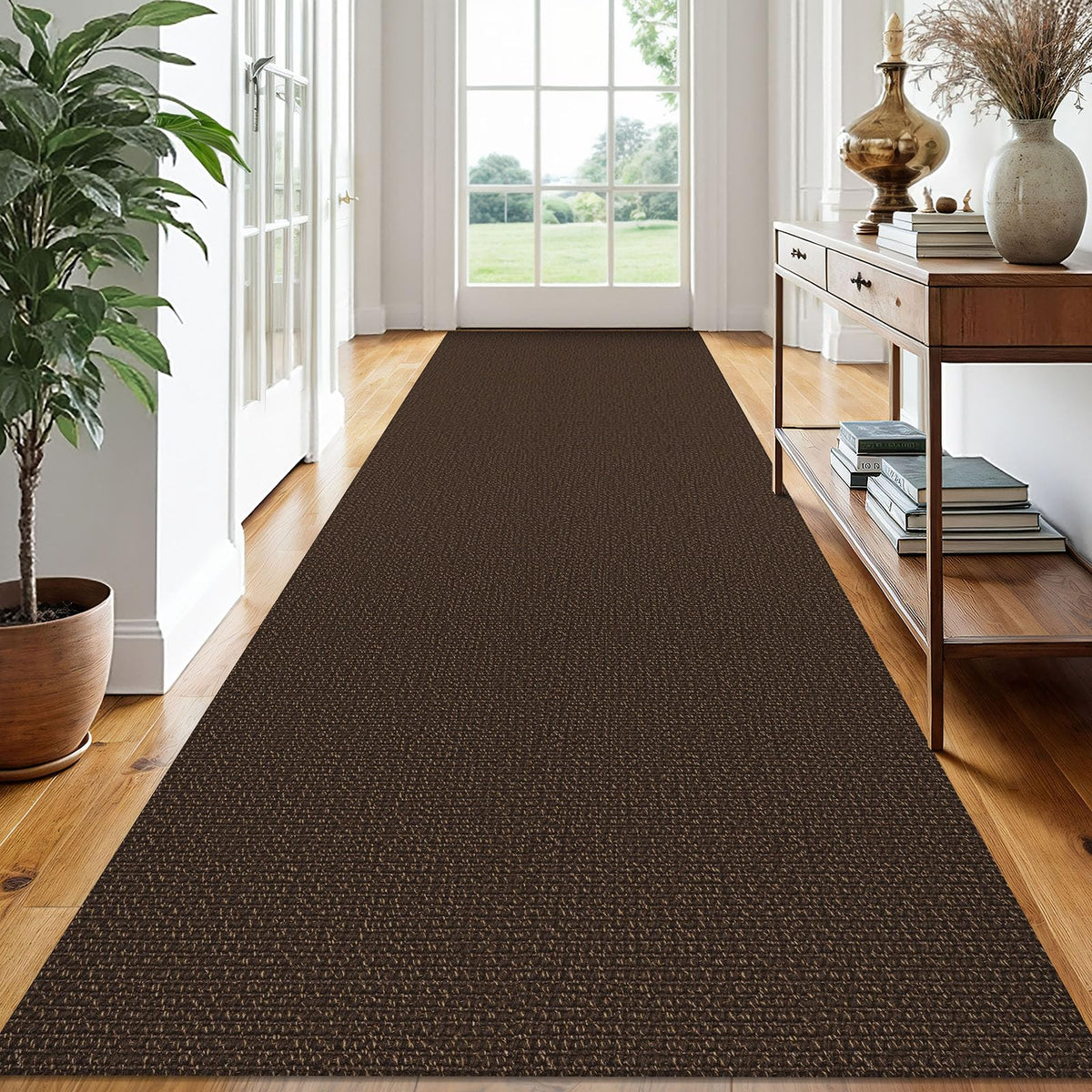 EARTHALL Washable Area Rug, Non Slip Entryway Rug, 4x6 Ft, Sand/Beige