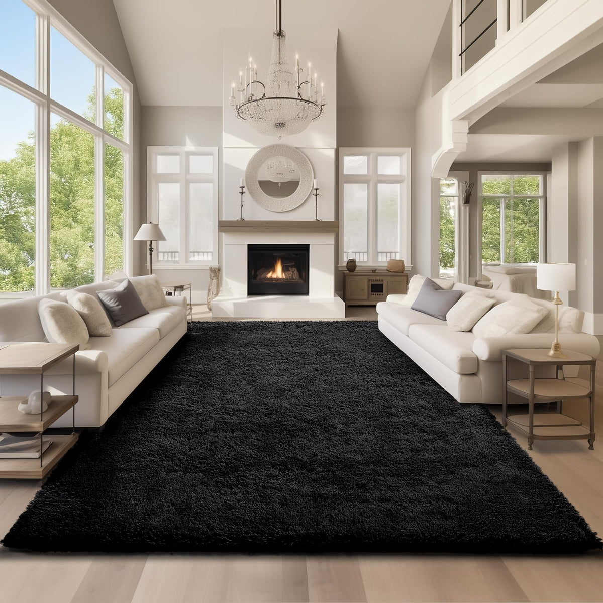 Ophanie Small Rug Upgrade Non Slip Throw Bedside Area Rugs, Fluffy Soft Grey Mini Bedroom Carpet, Affordable Door Entryway Indoor Inside Front Entrance Dog 2x3 Mat, Home Decor Aesthetic, Nursery