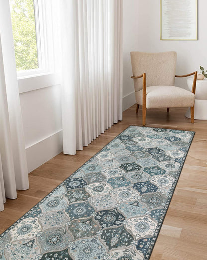 Lahome Moroccan Kitchen Rugs Non Slip Washable, 2x4 Rugs for Entryway