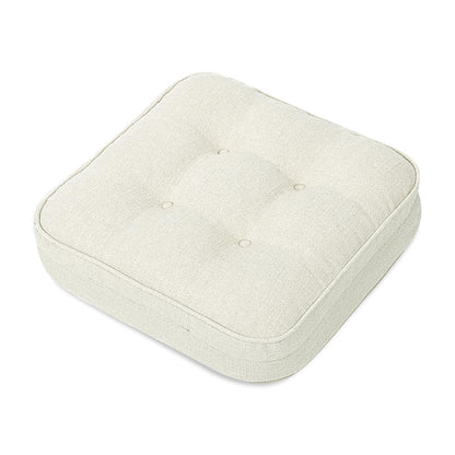 GOFORIT Chair Cushions,Tufted Shredded Memory Foam Chair Pads, Non-Slip Seat Cushions with Removable Cover, 16'' x 16'', Beige