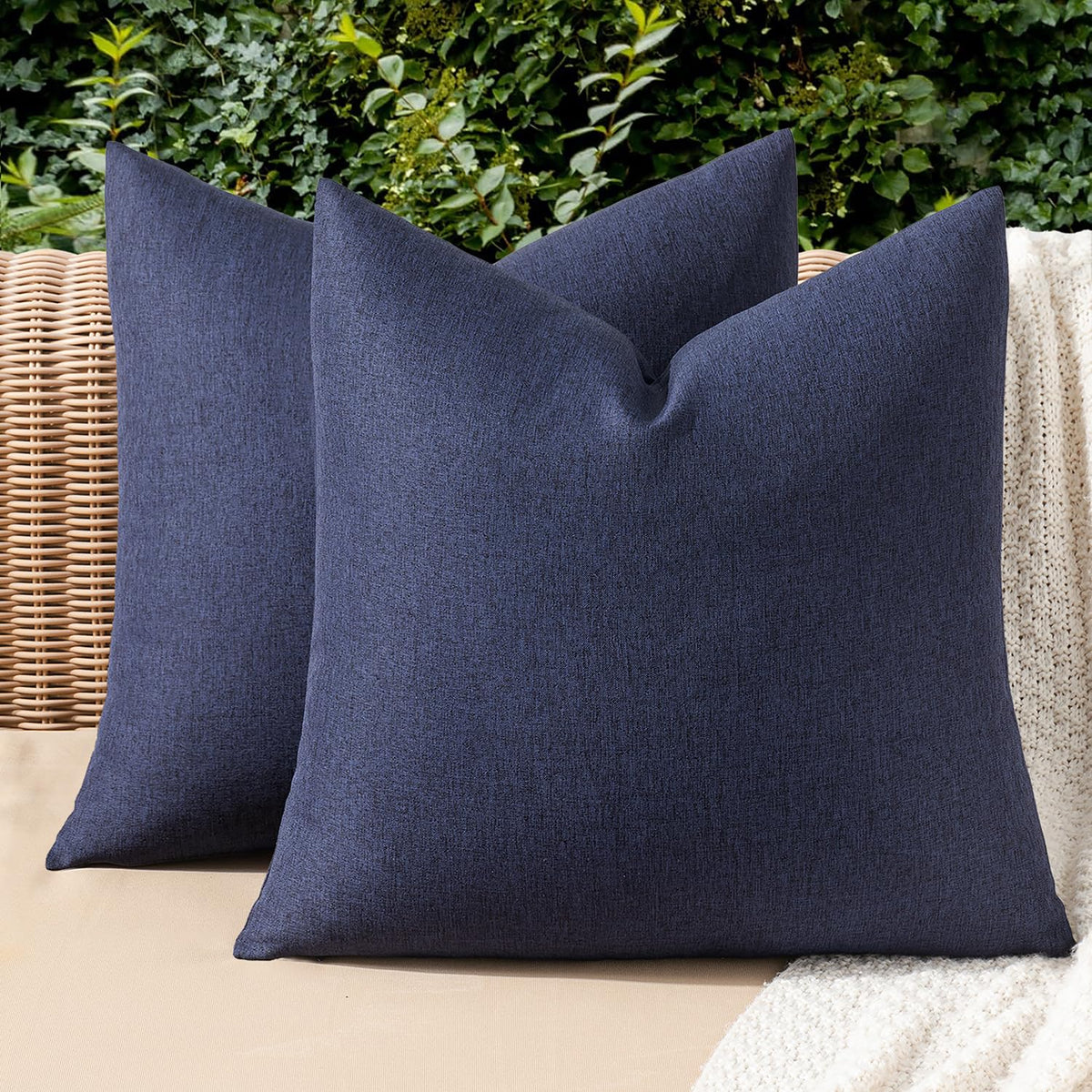 MIULEE Decorative Outdoor Pillow Covers Fall 18x18 Rust