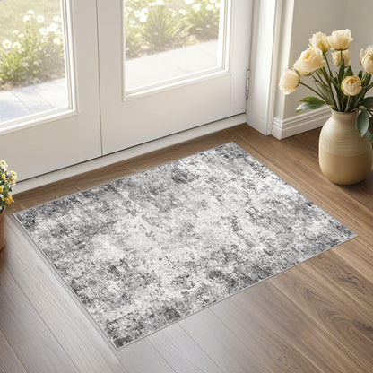 UERMEI 8x10 Area Rug Living Room Rugs - Washable Neutral Modern Abstract Soft Thin Large Rug Indoor Floor No Slip Rug Carpet for Bedroom Under Dining Table Home Office Decor - Brown Grey