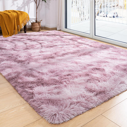 Softlife Rugs for Bedroom 4x5.3 Feet Purple Area Rug for Living Room Super Soft Shaggy Rugs for Dorm Fluffy Fuzzy Carpets Long Plush Bedside Rug Nursery Girls Boys Kids Room Home Christmas Decoration