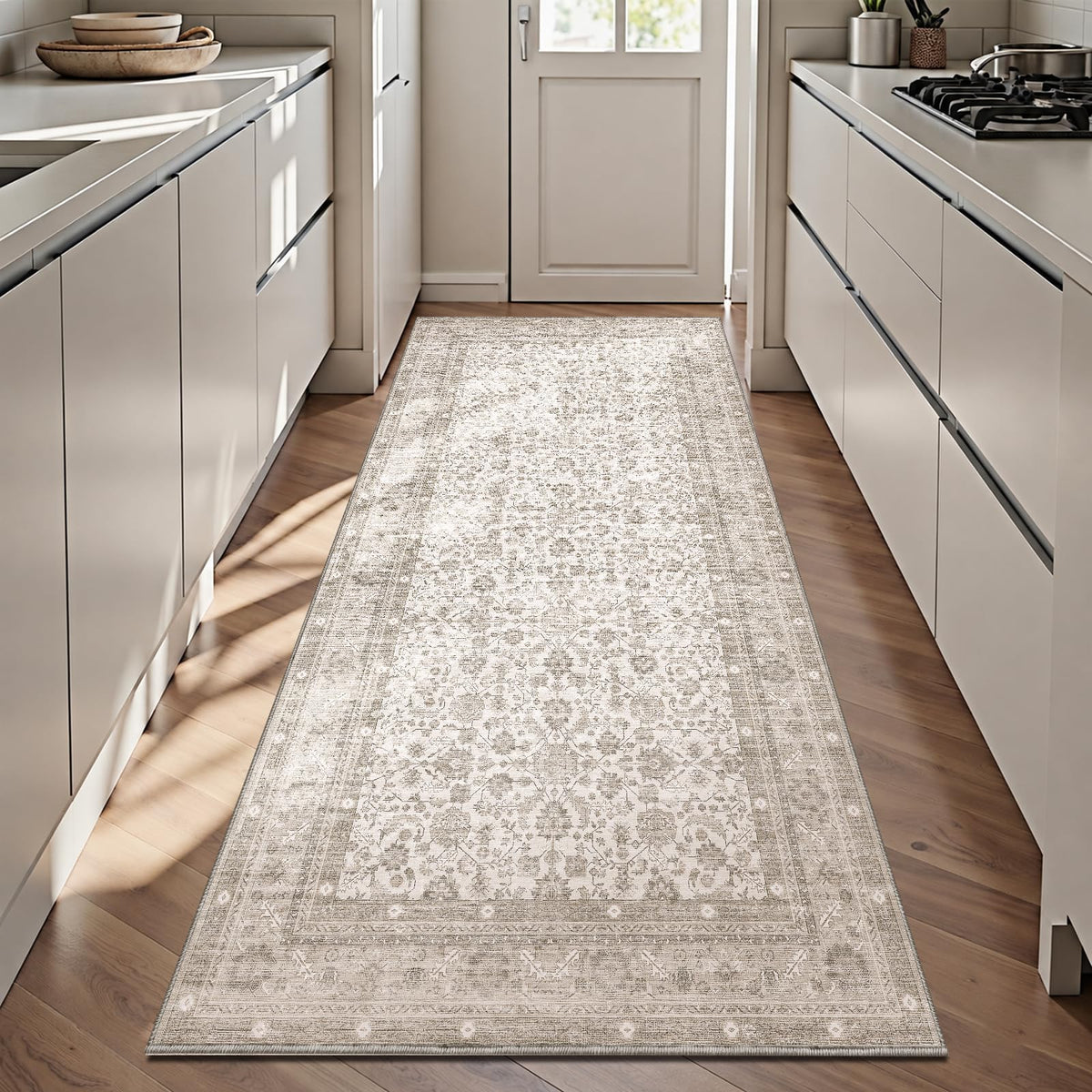OPPODREAM Vintage Blue Area Rugs 5x7, Washable Rug for Living Room