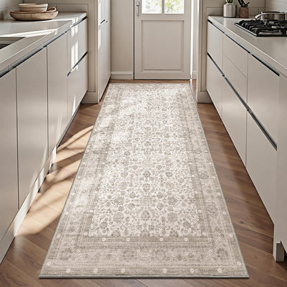 OPPODREAM Vintage Blue Area Rugs 5x7, Washable Rug for Living Room