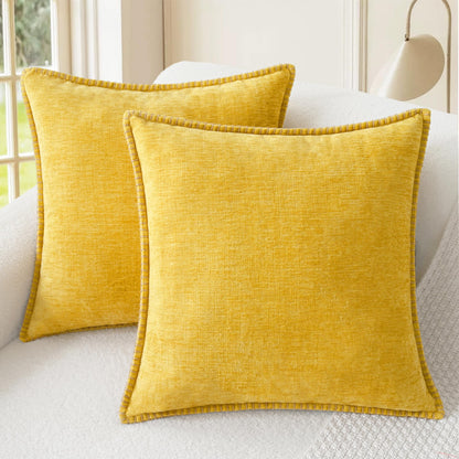 CaliTime Decorative Couch Throw Pillow Covers 18 X 18 Inches Smoke Blue