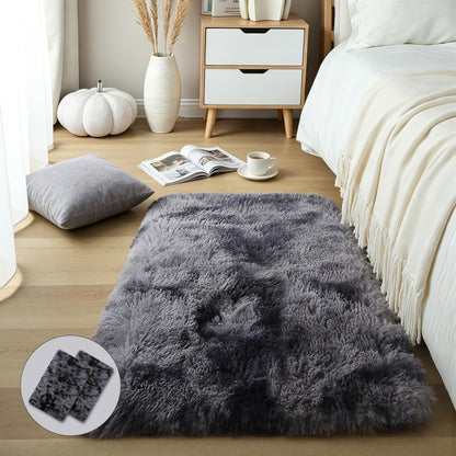 Pink Fluffy 4x6 Area Rugs for Bedroom Girls, Plush Washable Carpet