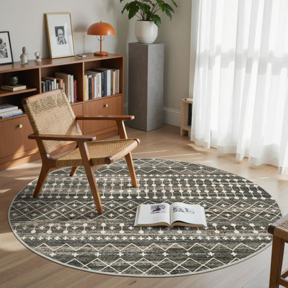 Miukiki 8x10 Area Rug for Living Room, Washable Soft Non Slip Rug Grey