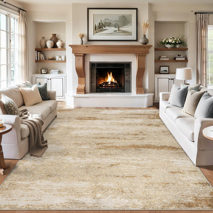 PLHXFR 8x10 Area Rug Living Room: Modern Abstract Washable Carpet Grey