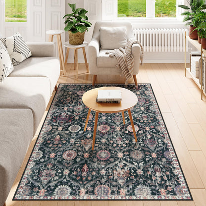 Lahome Moroccan Kitchen Rugs Non Slip Washable, 2x4 Rugs for Entryway