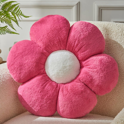 Flower Pillow,15.7In Cute Daisy Pillow Pink Throw Pillows