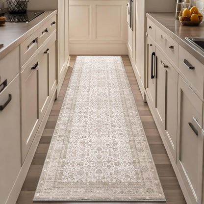 OPPODREAM Vintage Blue Area Rugs 5x7, Washable Rug for Living Room