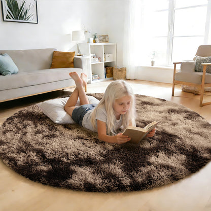 8x10 Fluffy Area Rugs for Living Room,Black Large Shag Area Rug for Bedroom