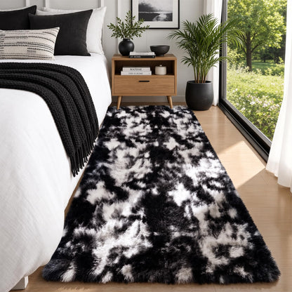 Fluffy Grey Rug for Bedroom 4x6, Modern Area Rugs for Kids Room Living Room