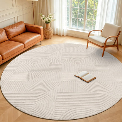 Pauwer 5x7 Area Rugs for Living Room, Modern Non Slip Washable Rug, Beige