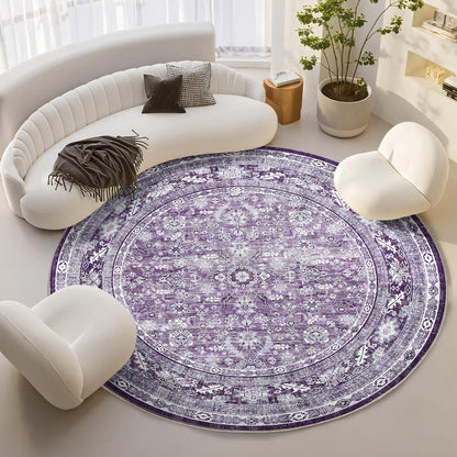 OPPODREAM Vintage Blue Area Rugs 5x7, Washable Rug for Living Room