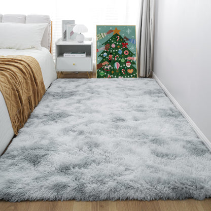 Pink Fluffy 4x6 Area Rugs for Bedroom Girls, Plush Washable Carpet