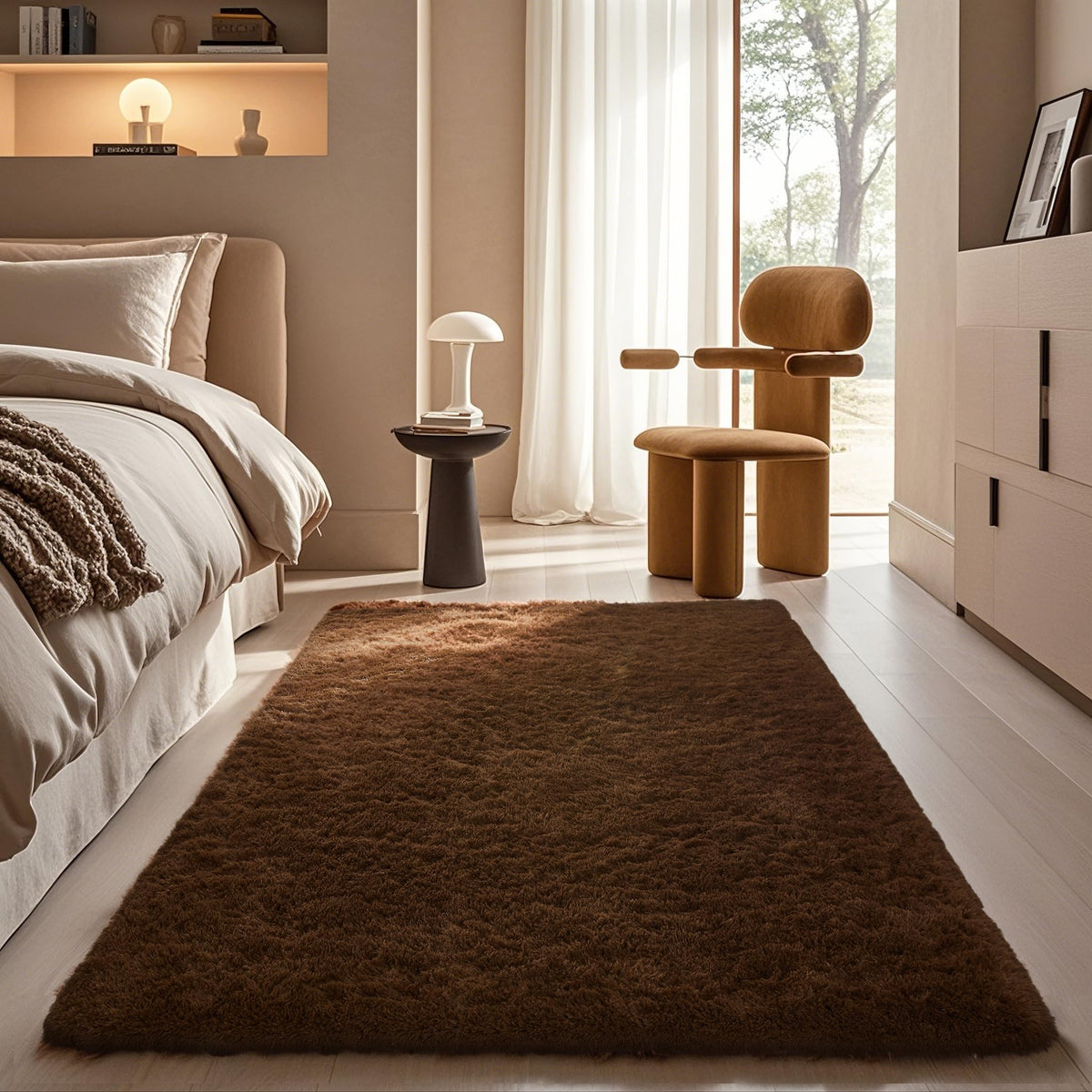 Ophanie Small Rug Upgrade Non Slip Throw Bedside Area Rugs, Fluffy Soft Grey Mini Bedroom Carpet, Affordable Door Entryway Indoor Inside Front Entrance Dog 2x3 Mat, Home Decor Aesthetic, Nursery