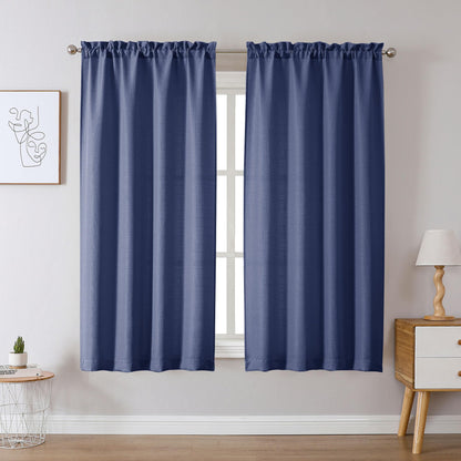 Chyhomenyc White Curtains 84 Inch Length 2 Panels 40Wx84L inches