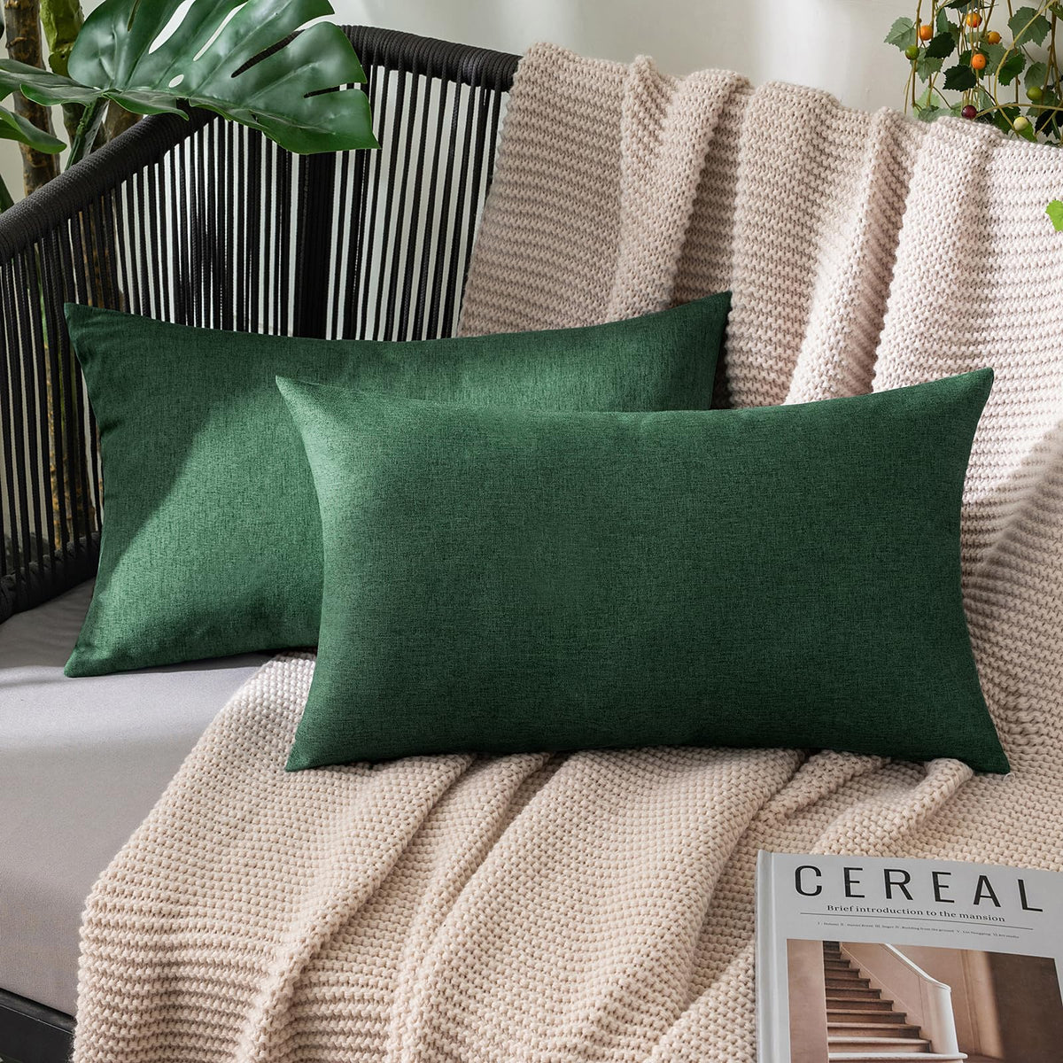 MIULEE Decorative Outdoor Pillow Covers Fall 18x18 Rust
