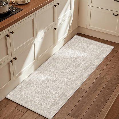 OPPODREAM Vintage Blue Area Rugs 5x7, Washable Rug for Living Room