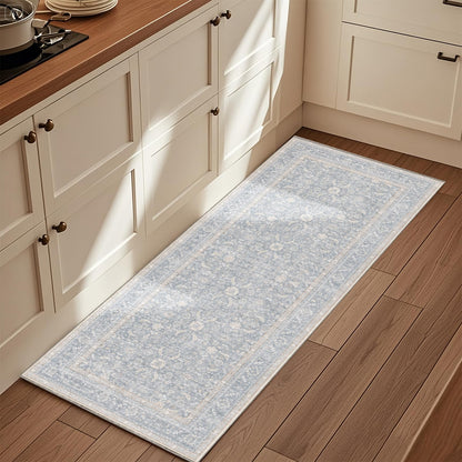 OPPODREAM Vintage Blue Area Rugs 5x7, Washable Rug for Living Room