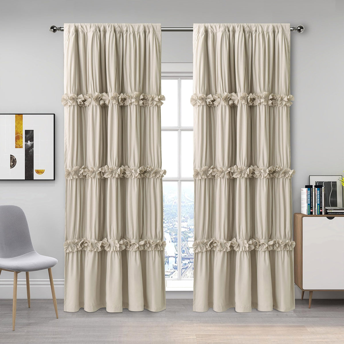 Homechoice Decor Thermal Insulated Window Curtains, 54"W x 84"L x 2 Panels