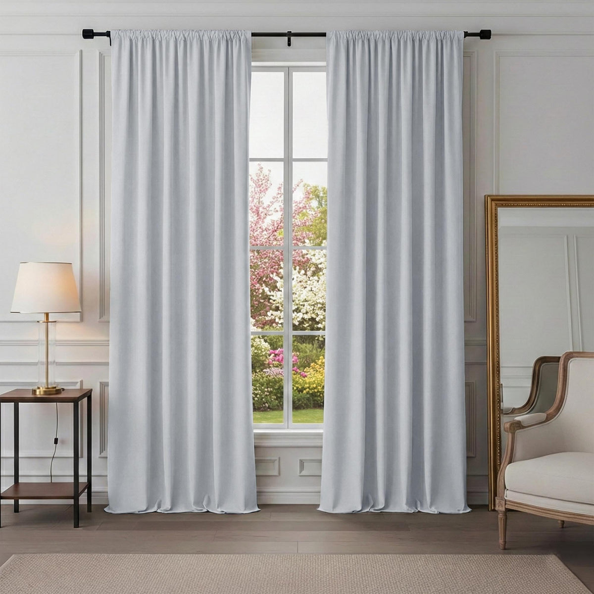 PONY DANCE Black Out Curtains 72 inch Long, Black, 2 Panels