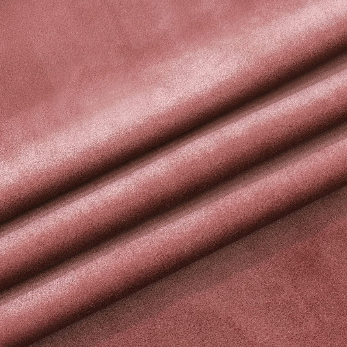MIULEE Dusty Rose Pink Velvet Room Darkening Curtains for Bedroom W52 x L84