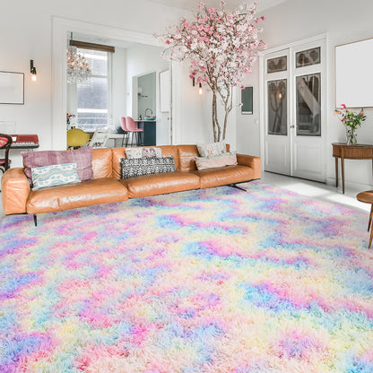 Softlife Rugs for Bedroom 4x5.3 Feet Purple Area Rug for Living Room Super Soft Shaggy Rugs for Dorm Fluffy Fuzzy Carpets Long Plush Bedside Rug Nursery Girls Boys Kids Room Home Christmas Decoration