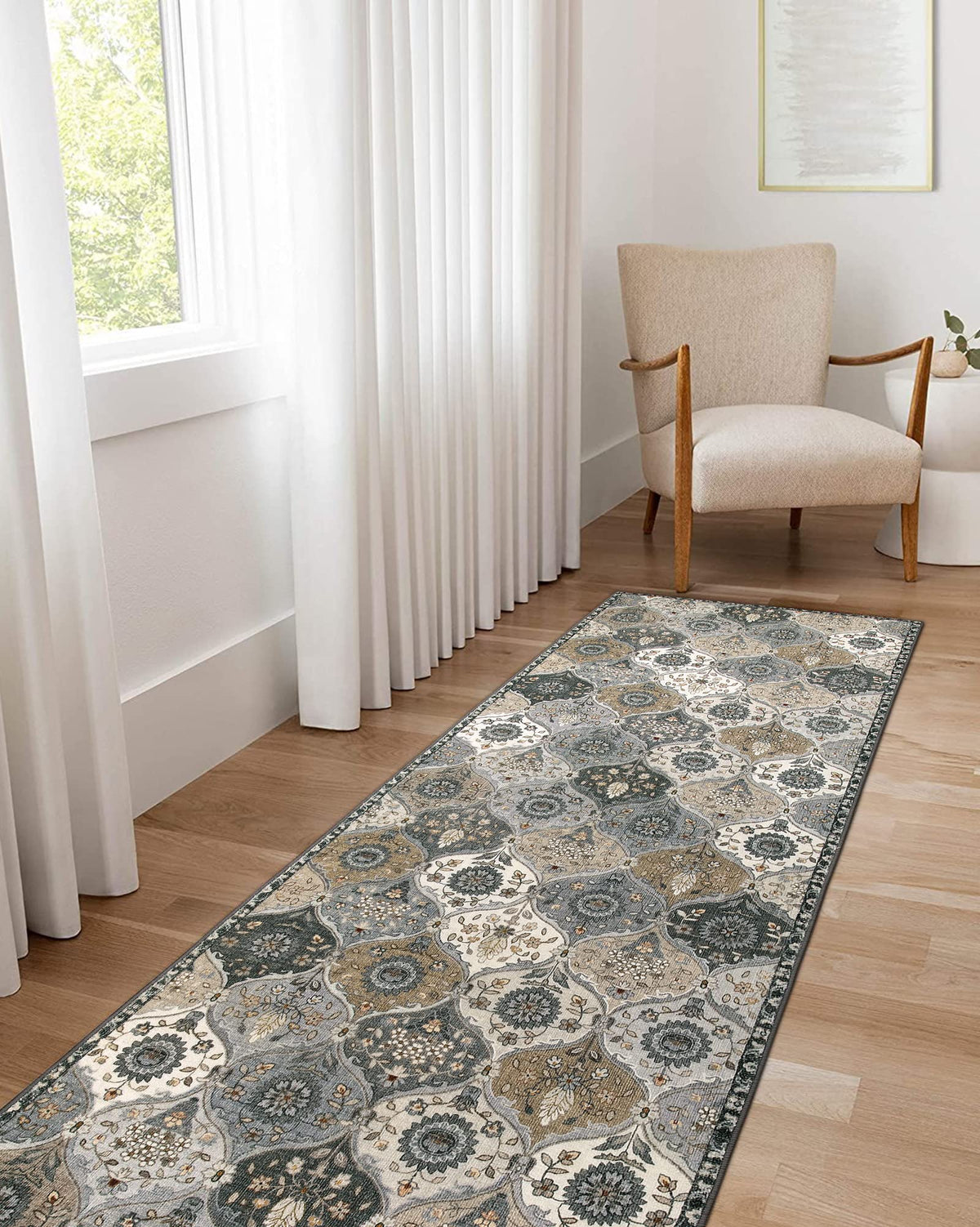 Lahome Moroccan Kitchen Rugs Non Slip Washable, 2x4 Rugs for Entryway