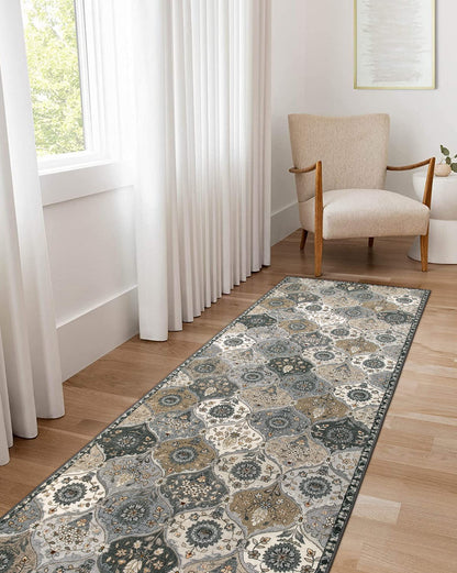 Lahome Moroccan Kitchen Rugs Non Slip Washable, 2x4 Rugs for Entryway