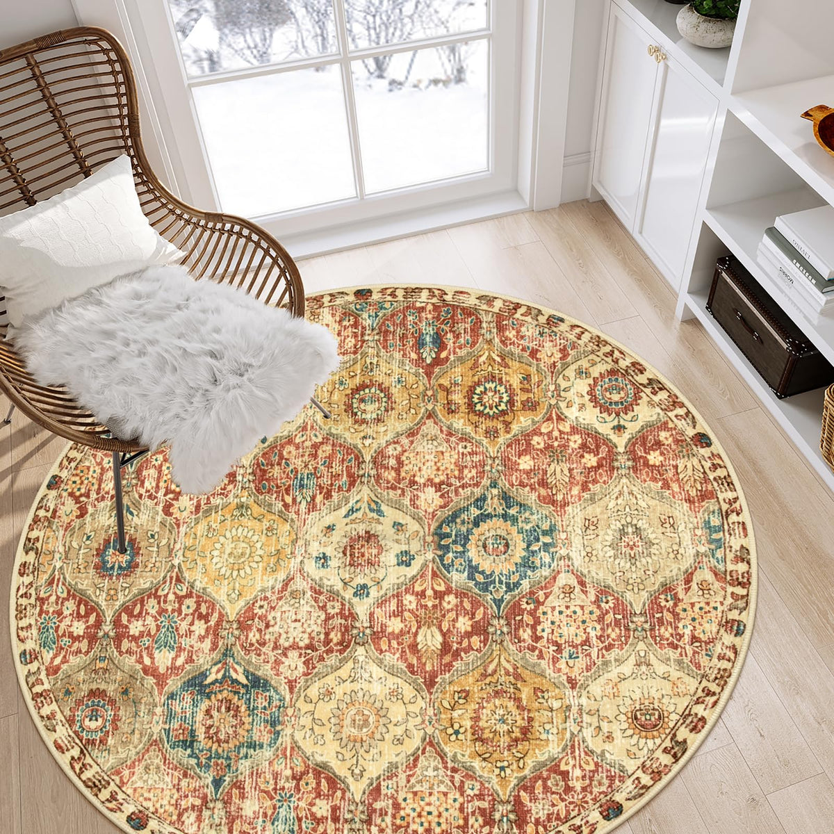 Lahome Moroccan Kitchen Rugs Non Slip Washable, 2x4 Rugs for Entryway