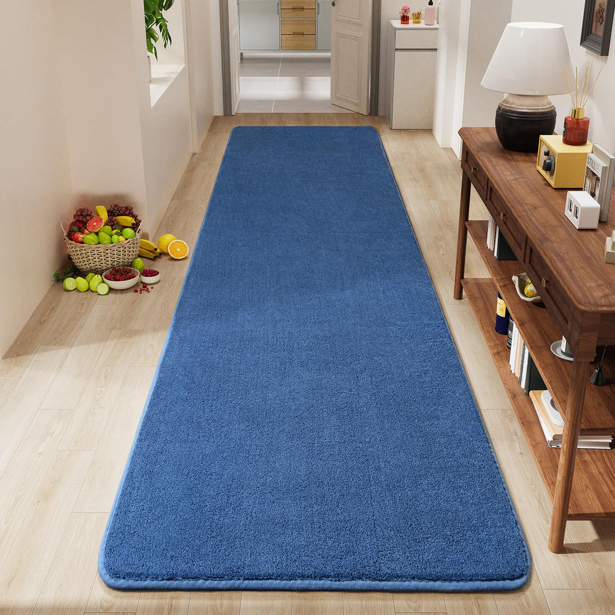 Amearea Modern Area Rugs for Bedroom Living Room, 4x6 Blue Memory Foam Rug
