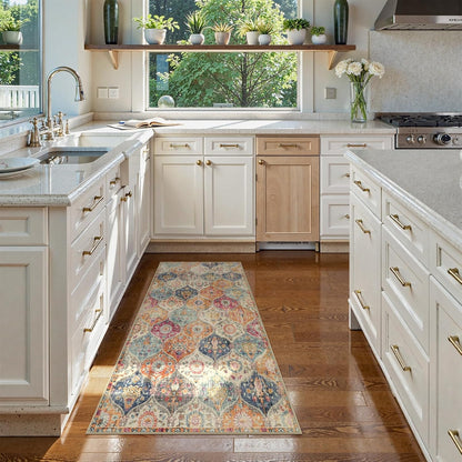 Lahome Moroccan Kitchen Rugs Non Slip Washable, 2x4 Rugs for Entryway