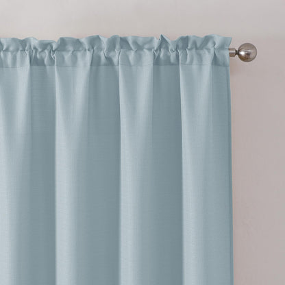 Chyhomenyc White Curtains 84 Inch Length 2 Panels 40Wx84L inches