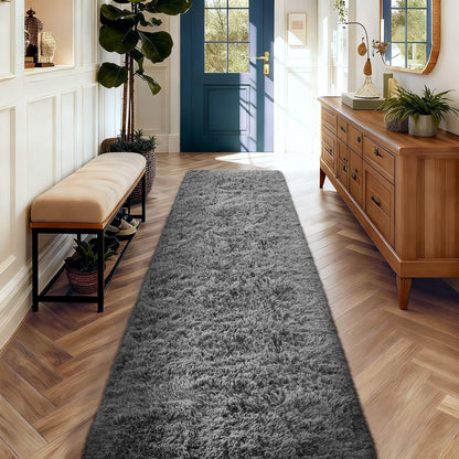 Ophanie Small Rug Upgrade Non Slip Throw Bedside Area Rugs, Fluffy Soft Grey Mini Bedroom Carpet, Affordable Door Entryway Indoor Inside Front Entrance Dog 2x3 Mat, Home Decor Aesthetic, Nursery