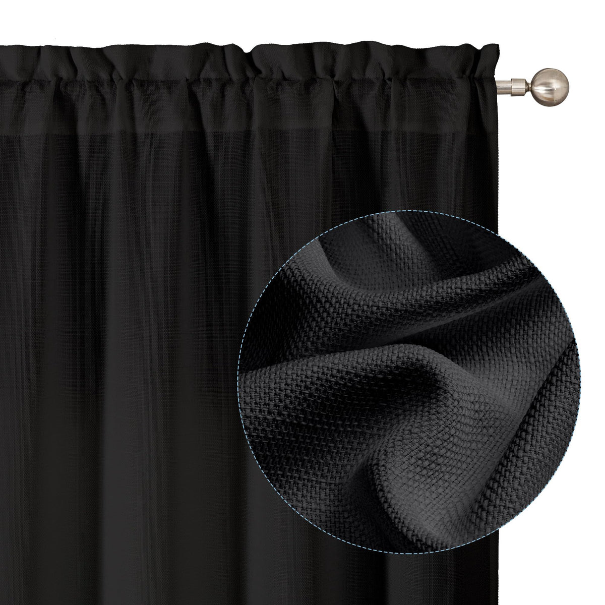 Chyhomenyc White Curtains 84 Inch Length 2 Panels 40Wx84L inches