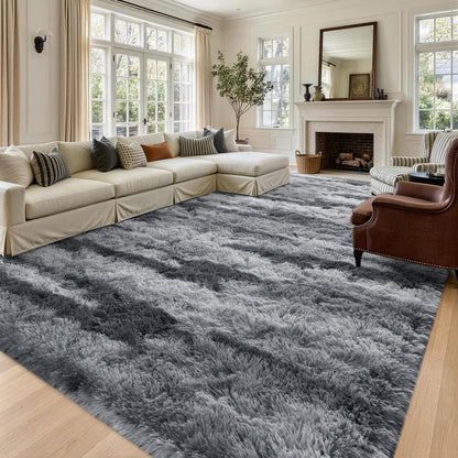 Noahas 2x6 Black Fluffy Soft Runner Rug Non-Slip for Bedroom Dorm Hallway