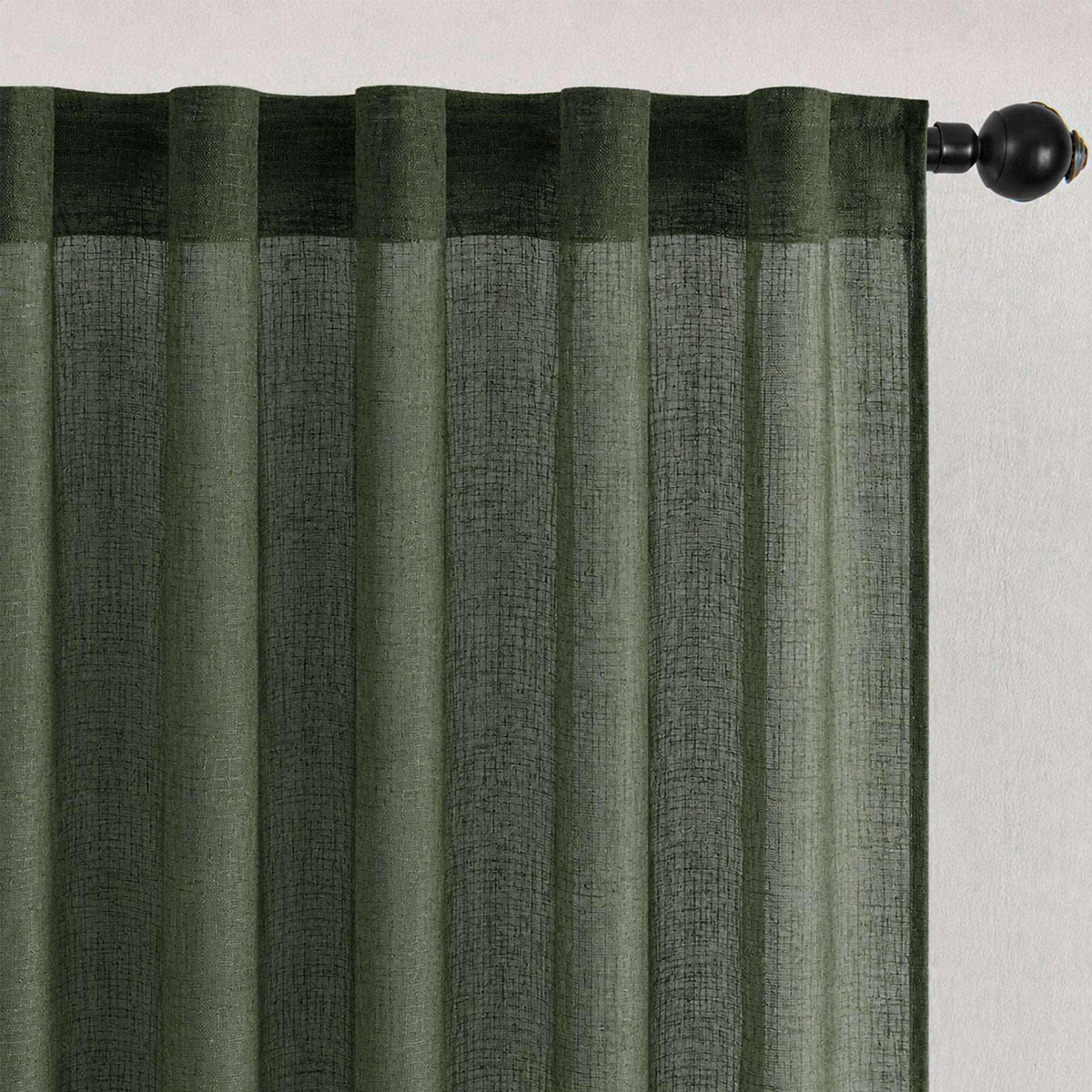 Deconovo Light Filtering Sheer Curtains 72 Inches Long for Living Room