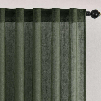 Deconovo Light Filtering Sheer Curtains 72 Inches Long for Living Room