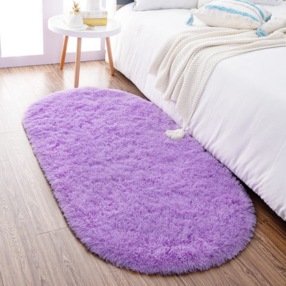 Noahas 2x6 Black Fluffy Soft Runner Rug Non-Slip for Bedroom Dorm Hallway