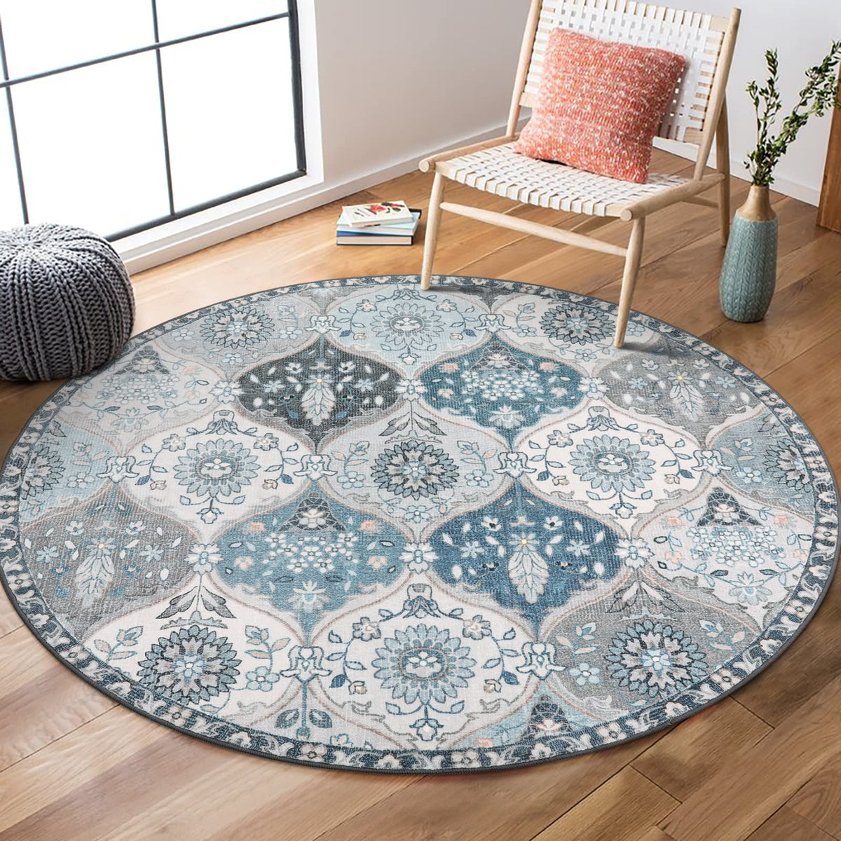 Lahome Moroccan Kitchen Rugs Non Slip Washable, 2x4 Rugs for Entryway