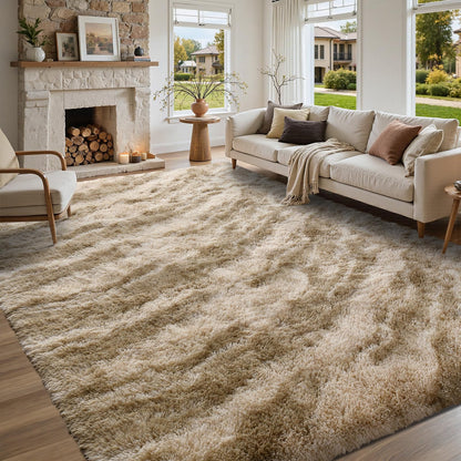 5x7 Black Area Rugs for Living Room, Large Fluffy Shag Bedroom Rugs Non-Slip, Ultra Soft Plush Carpet for Nursery Kids PlayRoom Dorm Office Indoor Modern Carpets