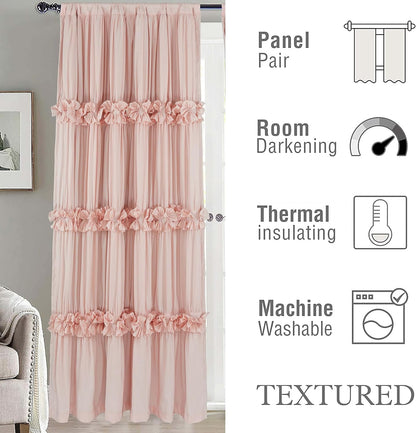Homechoice Decor Thermal Insulated Window Curtains, 54"W x 84"L x 2 Panels