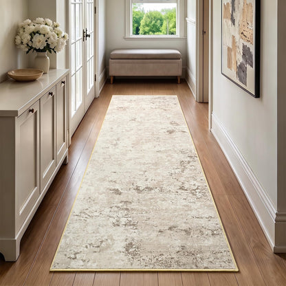 Toneed 4x6 Feet Washable Area Rugs for Bedroom Living Room, 48"x72" Grey