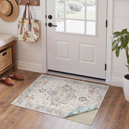 GENIMO 8x10 Washable Area Rugs for Living Room, Non Slip, Taupe Brown