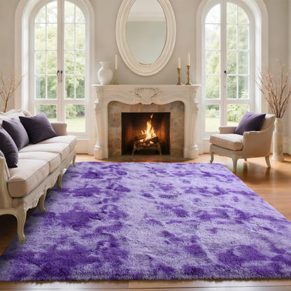 5x7 Black Area Rugs for Living Room, Large Fluffy Shag Bedroom Rugs Non-Slip, Ultra Soft Plush Carpet for Nursery Kids PlayRoom Dorm Office Indoor Modern Carpets